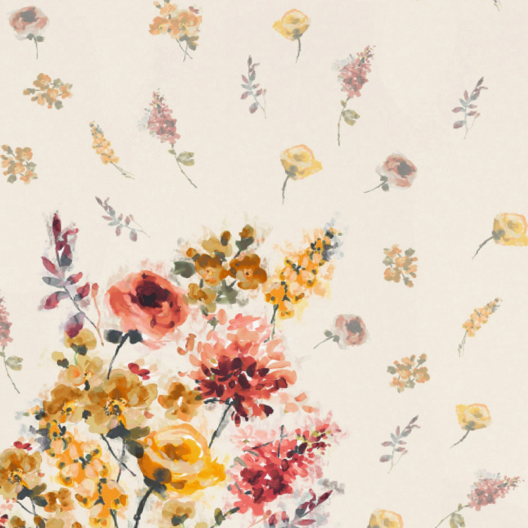 D'DECOR Maxima Floral Print 3-Piece King-Size Bedsheet Set - 274 x 274 cm