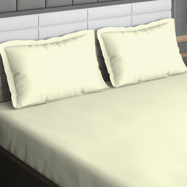 D'DECOR Pearl Solid 3-Piece Bedsheet Set - 274 x 274 cm