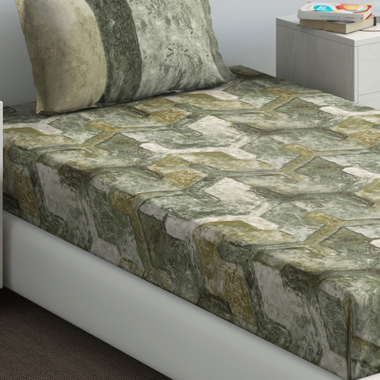 D'DECOR Primary Printed 2-Piece Bedsheet Set - 190 x 254 cm