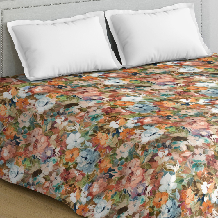 D'DECOR Evita Printed 3-Pc. King Size Bed Cover Set - 274 x 274 cm
