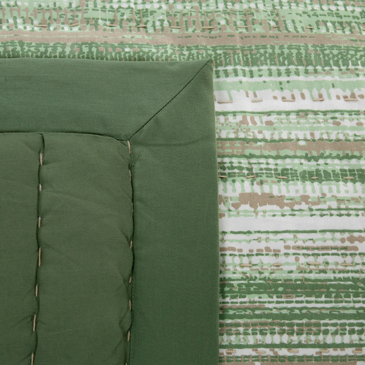 MASPAR Patina Impression Striped Single Bed Quilt - 152 x 250 cm