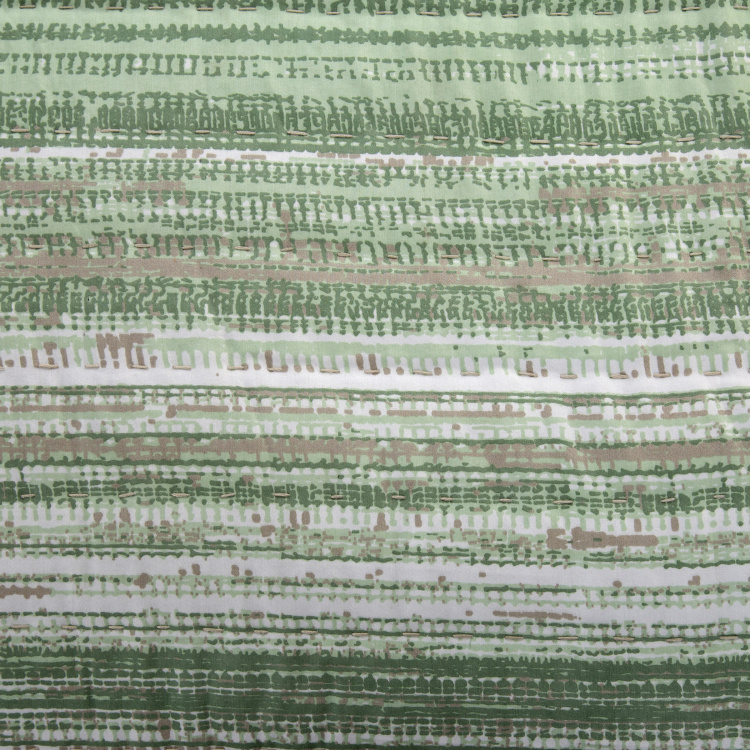 MASPAR Patina Striped Double Bed Quilt - 228 x 265 cm