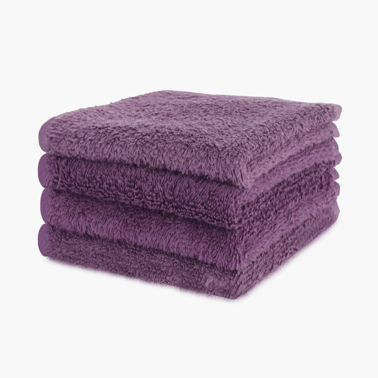 Maspar Solid Face Towel- Pack of 4- 30 x 30 cm