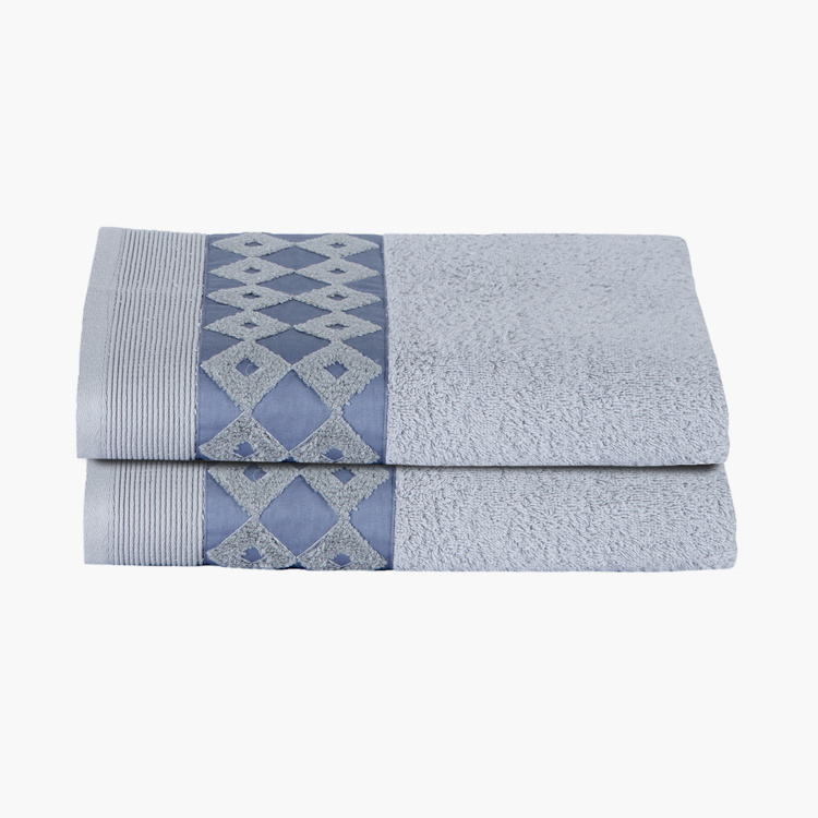 MASPAR Fretwork Parquet Bath Towel - Set of 6 - 70 x 140 cm