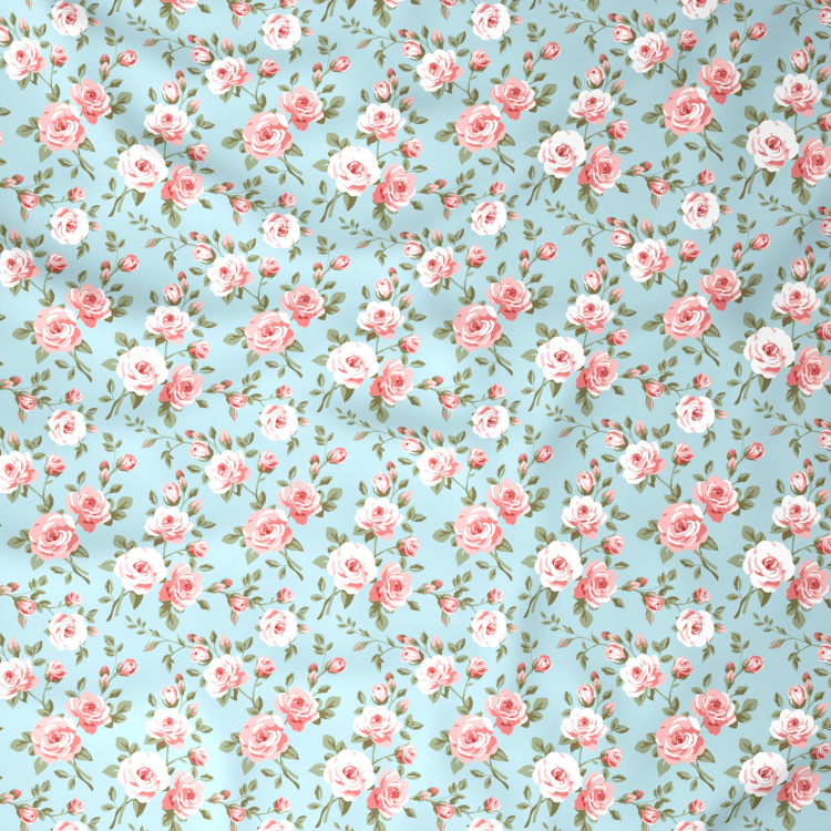 MASPAR Superfine Floral Print 3-Piece Double Bedsheet Set - 275 x 224 cm
