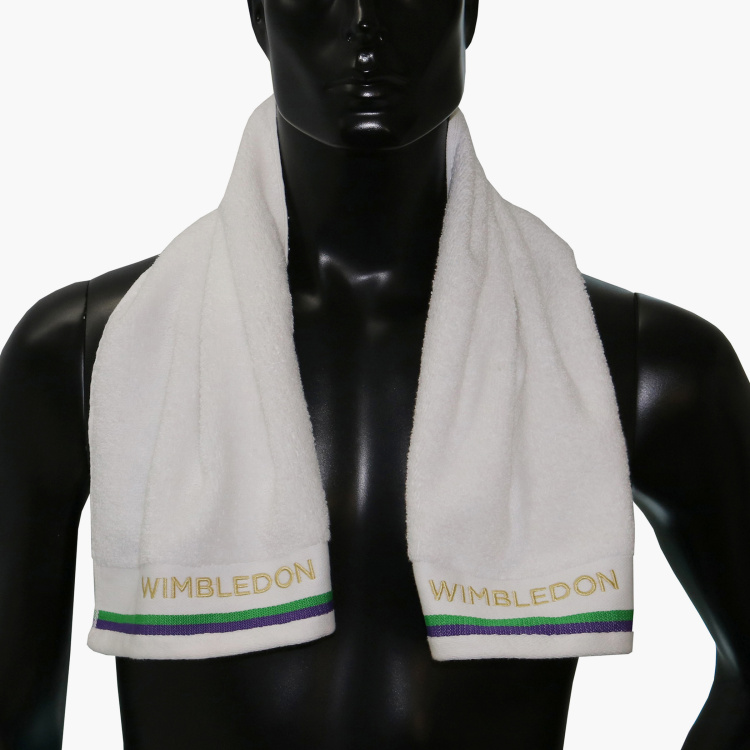 SPACES Wimbledon White Cotton Sport Towel - 30 x 90