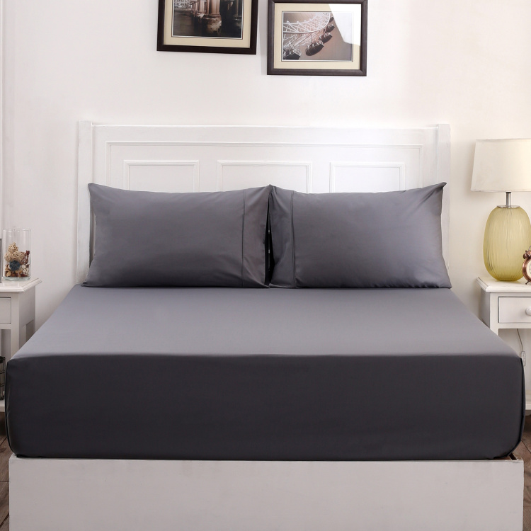 MASPAR Colorart Solid 3-Piece Bedsheet Set - 2.28 m x 2.75 m