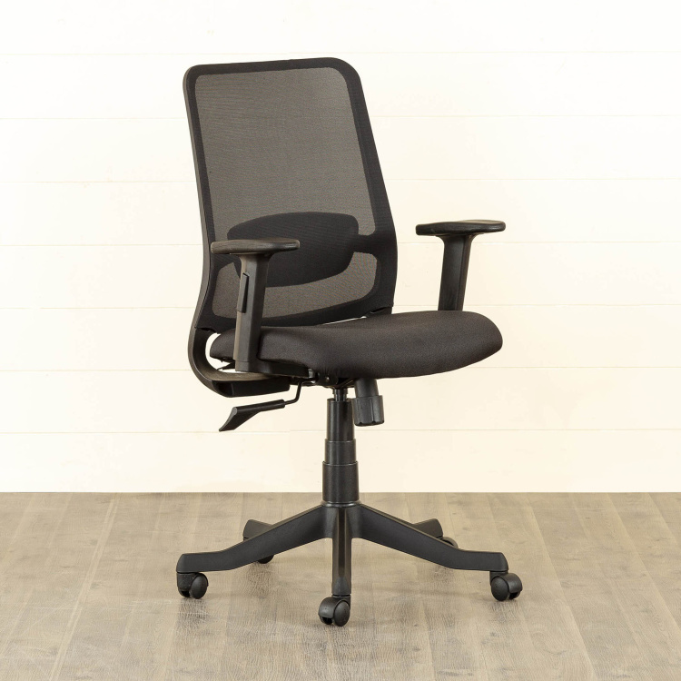 Helios Ergo Black Medium Back Office Chair
