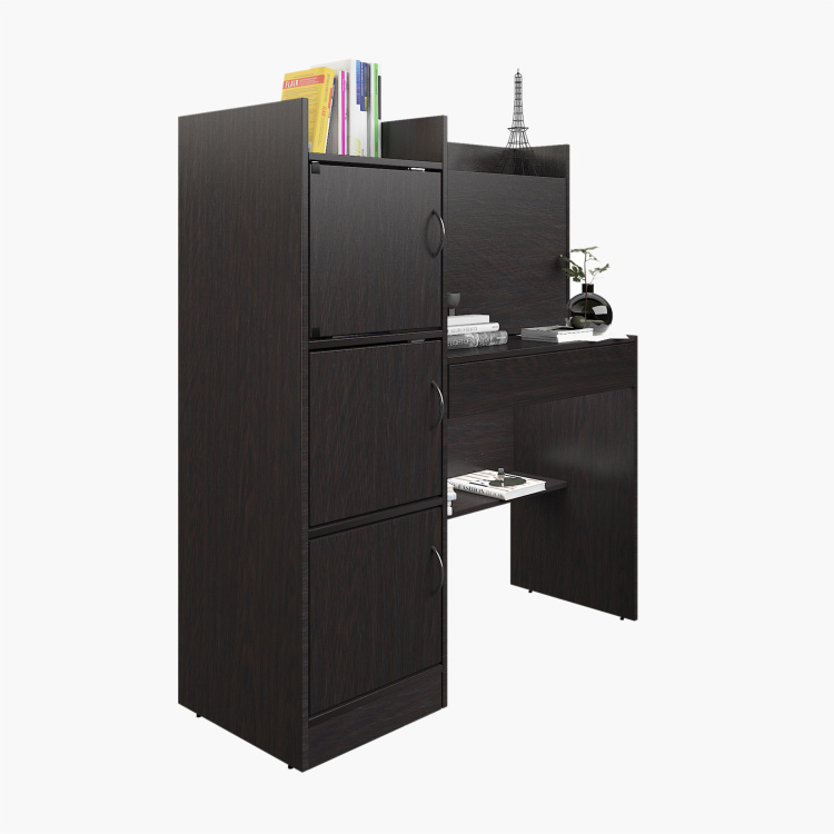 Helios Meleti Brown Study Table With Drawer