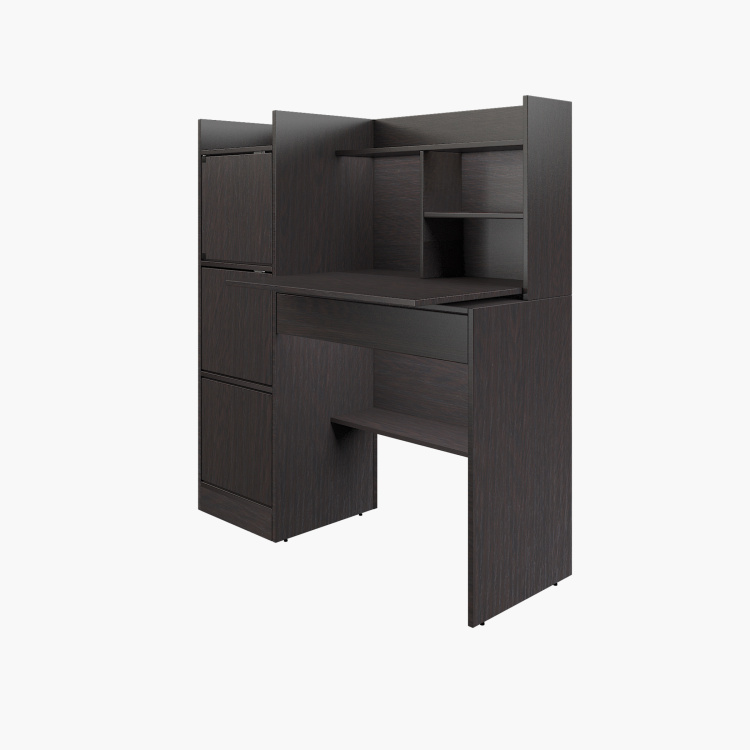 Helios Meleti Brown Study Table With Drawer