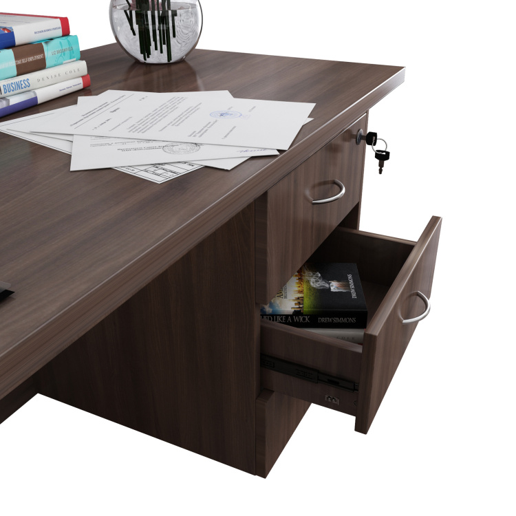 Helios Jane Brown Engineered Wood Study Table With Drawer