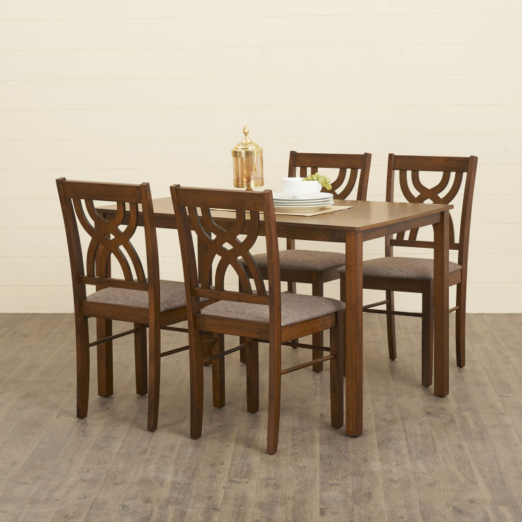 Quadro Engineered Wood 4 Seater Dining Table with 4 Chairs