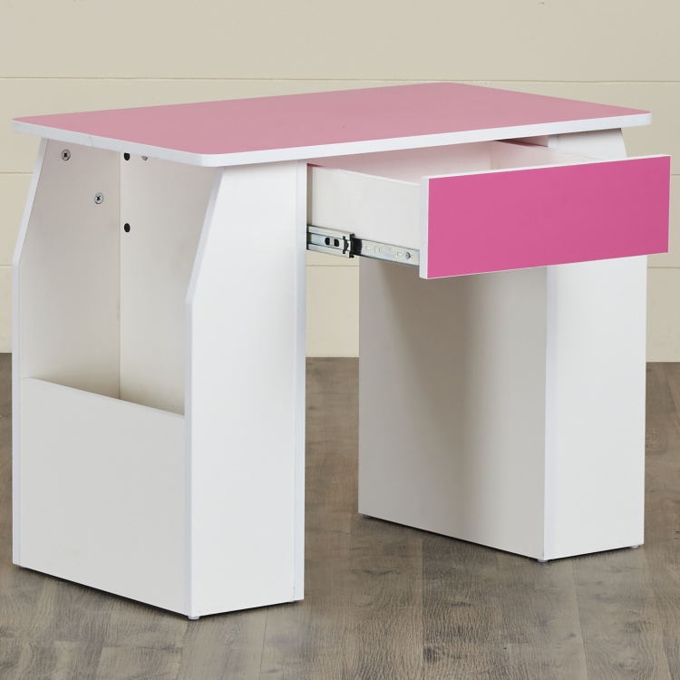 Helios Oregon Pink Engineered Wood Study Table with Chair