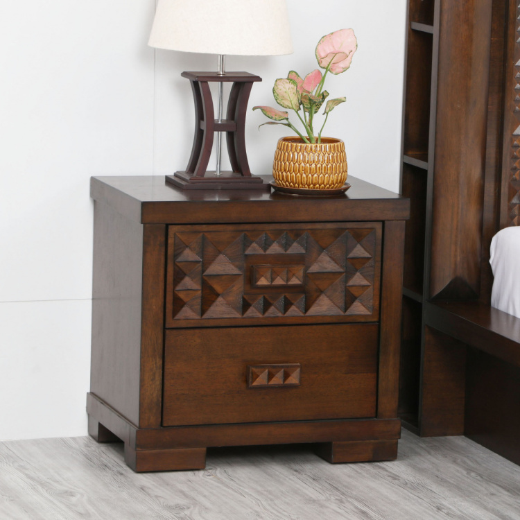 Rio Night Solid Wood Stand - Brown